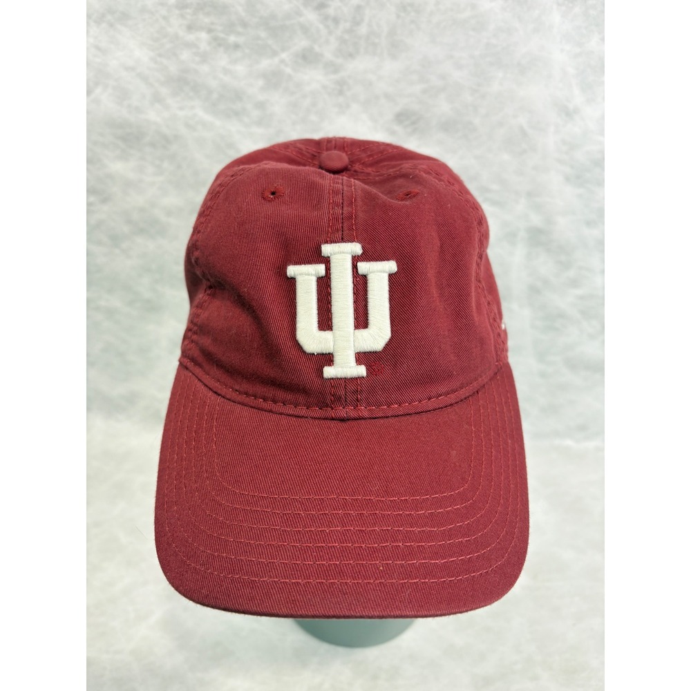 Indiana University Hoosiers Legacy Red Adjustable Dad Hat IU Trident Logo Cap